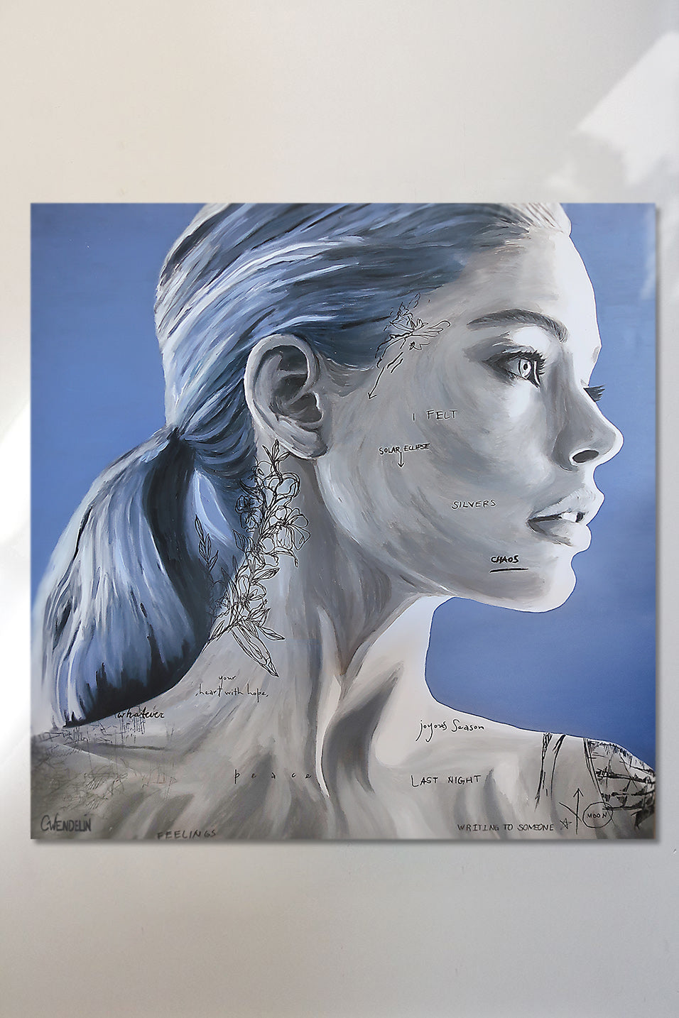 The Words on her skin - Original Painting