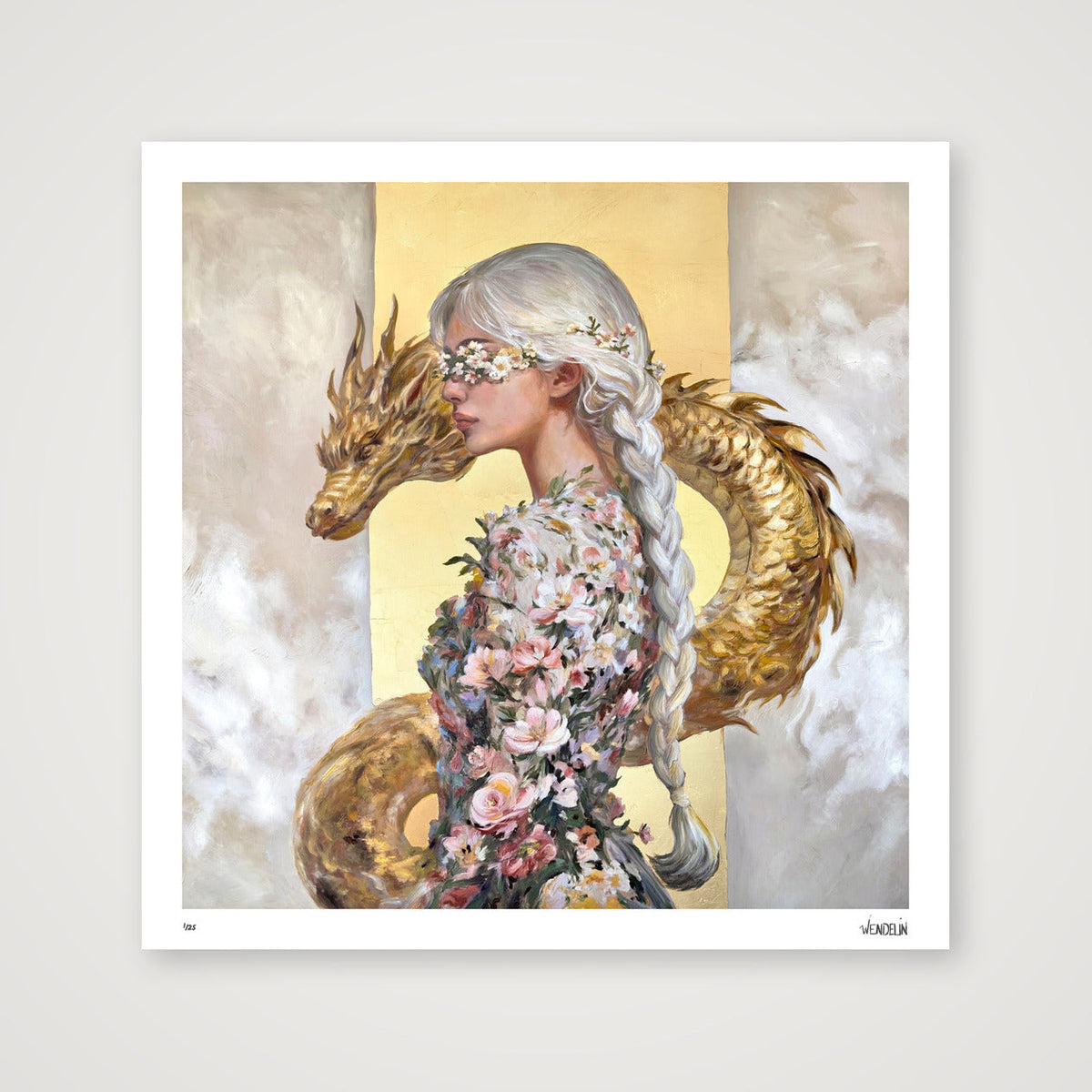 Golden Guardian — 50×50cm, 20×20" Print only