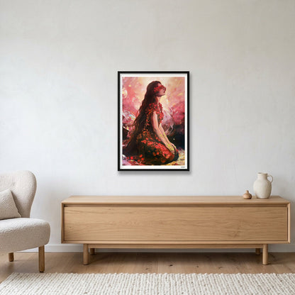 Blooms from Ash and Darkness — A1 (59×84cm, 23×33") Black Frame