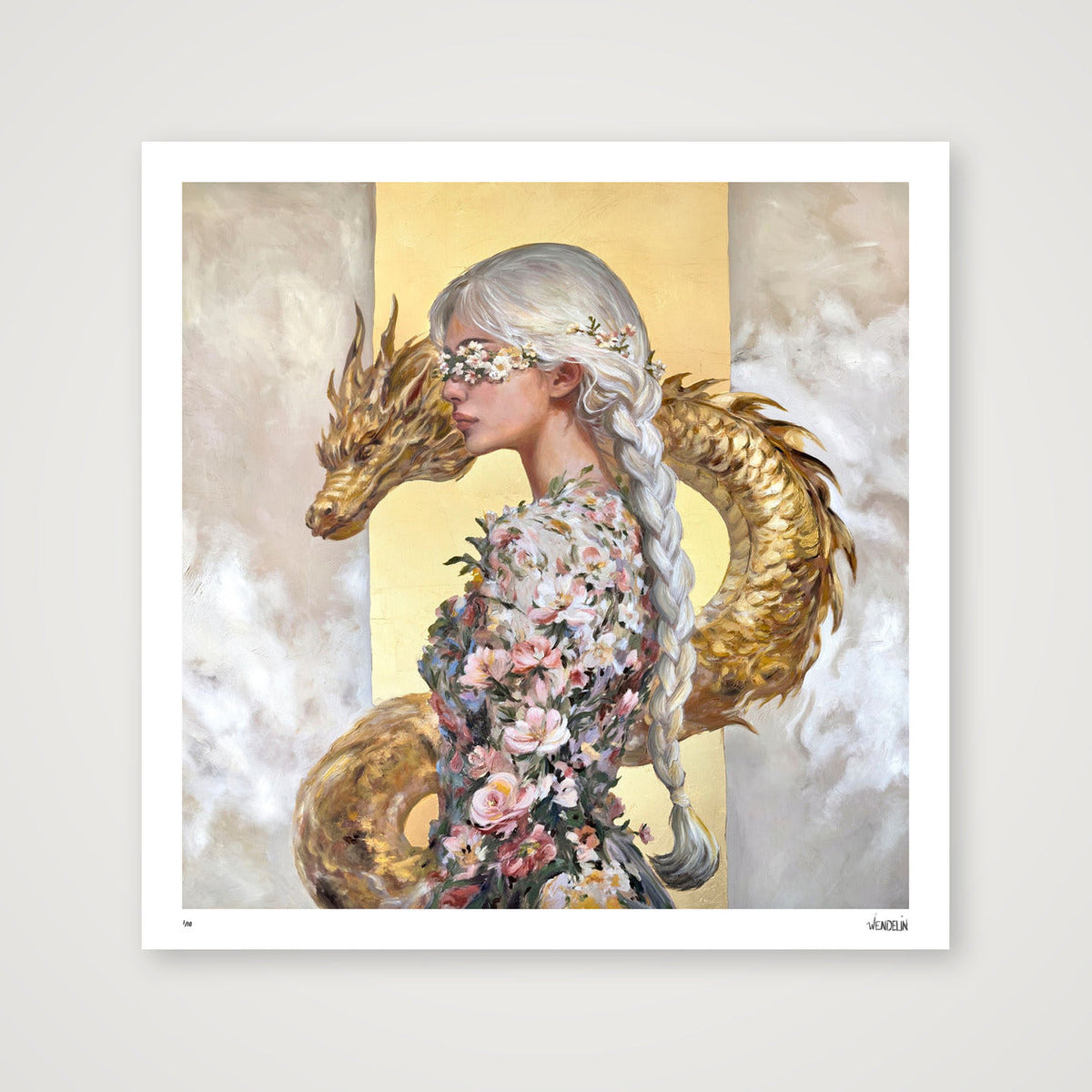 Golden Guardian — 70×70cm, 28×28" Print only