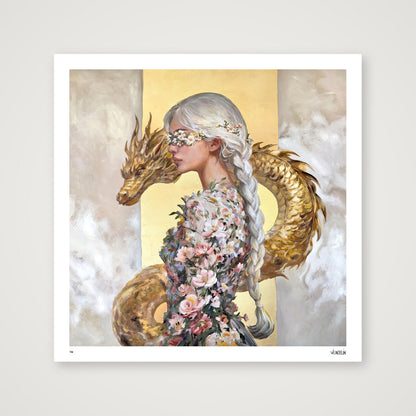 Golden Guardian — 70×70cm, 28×28" Print only