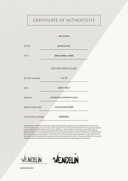 Once Upon a Time — Certificate of Authenticity
